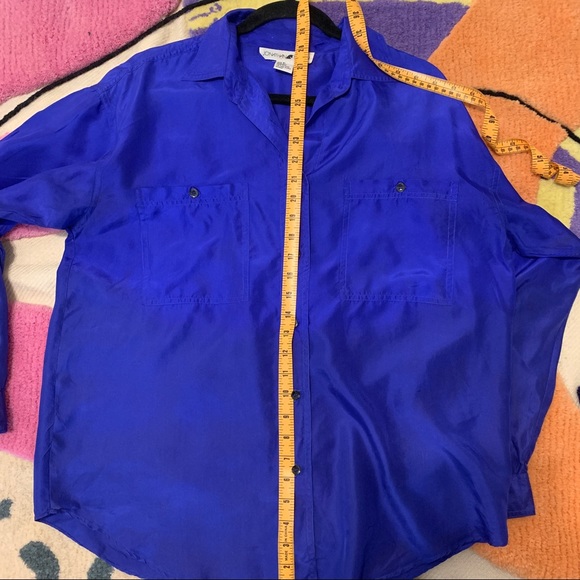 Blue Silk top - Picture 8 of 8